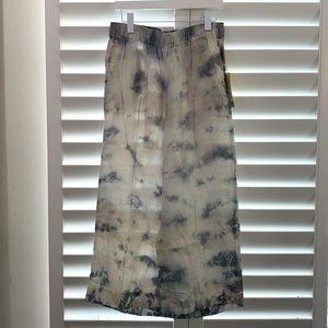 C&C CALIFORNIA 100% linen drop waist pants with pockets. Tie dyed. NWT